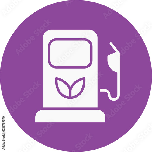 Bio Fuel glyph circle icon