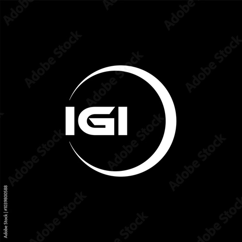 IGI letter logo design with white background in illustrator, vector logo modern alphabet font overlap style, calligraphy designs for logo, Poster, Invitation, etc.