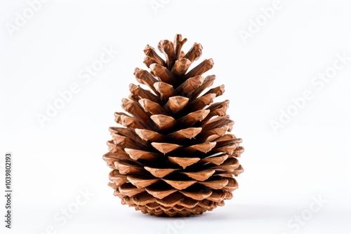 Pine cone plant tree white background.