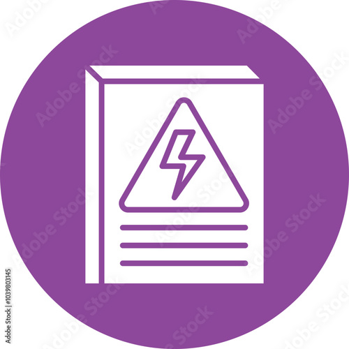 Electrical Panel glyph circle icon