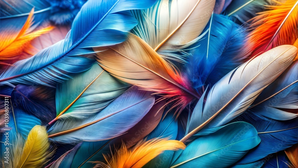 Close-up of Soft, Overlapping Feathers Close-up of Soft, Overlapping Feathers