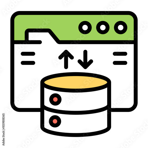 An icon design of data Transfer 

