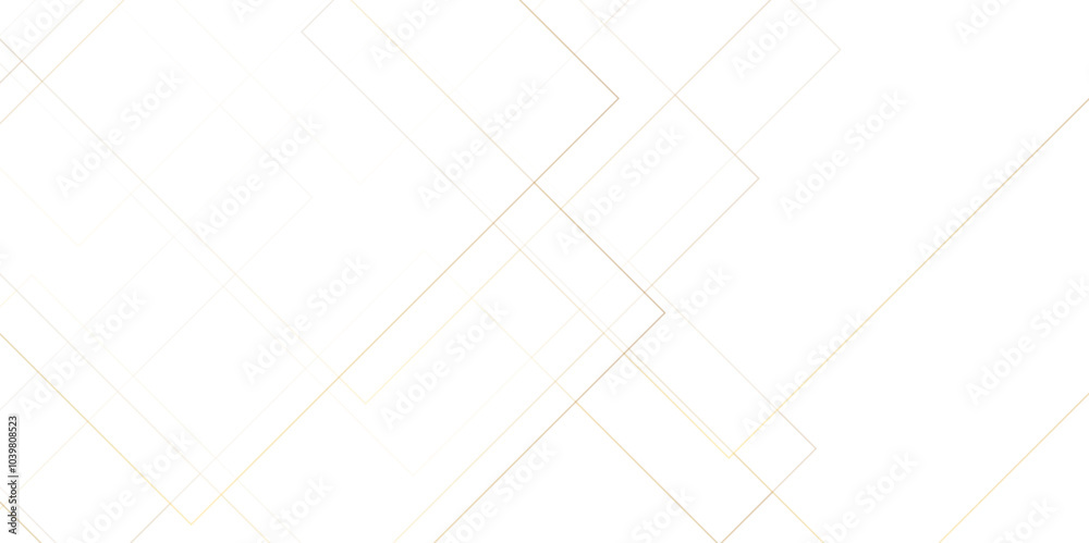 Abstract industrial Design random lines gold on white background. Geometric seamless minimalist pattern with straight lines design. luxury gold geometric random chaotic lines.squares and triangle line