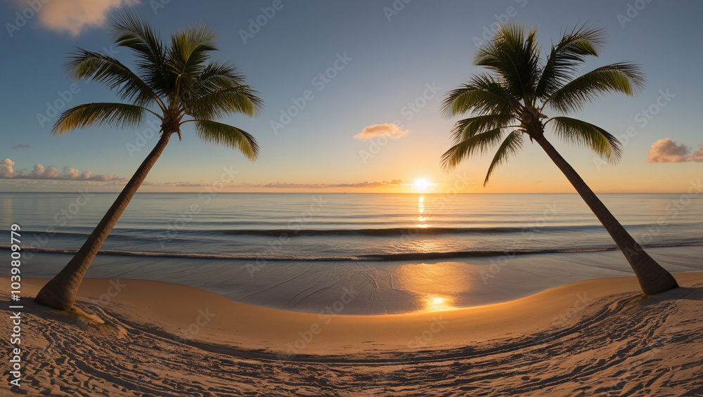 coconut trees on a beach in the evening, coconut trees on ocean coast on beach at sunset coconut trees on a beach in the evening, coconut trees on ocean coast on beach at sunset
