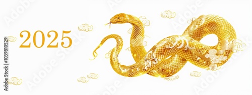 2025 Lunar Year of the Snake Zodiac, Asian Chinese Traditional Culture Celebration, Happy Chinese New Year