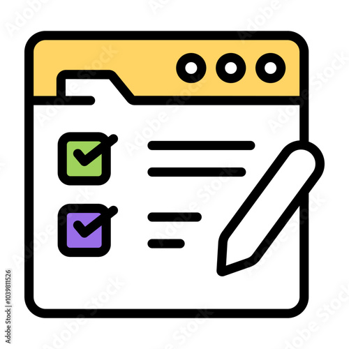Perfect design icon of online list 

