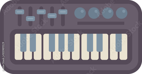 Electronic keyboard synthesizer allowing you to make music at home, in your studio or on stage