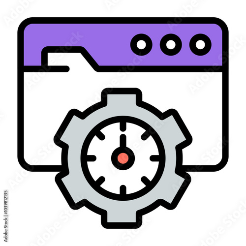 Modern design icon of web speed optimization 

