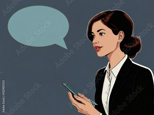 woman with speech bubble