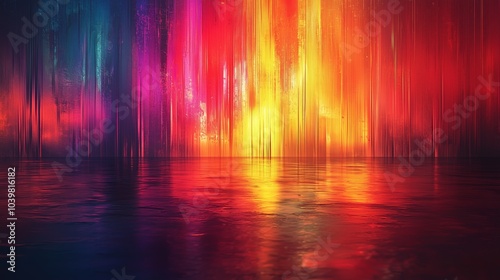 Vibrant Abstract Horizon with Neon Streaks