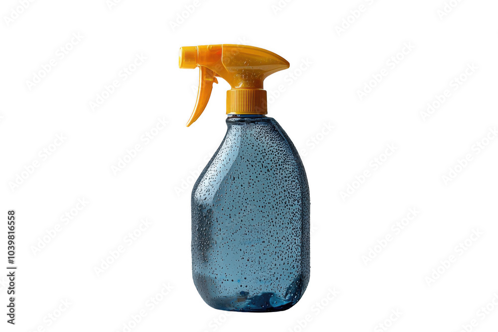 Grey cleaning solution bottle isolated on transparent background, png file, no background png file