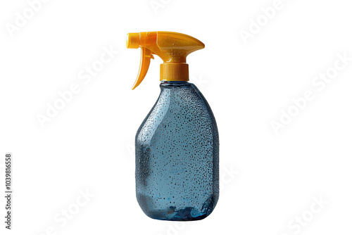 Obraz na płótnie Grey cleaning solution bottle isolated on transparent background, png file, no background png file w salonie