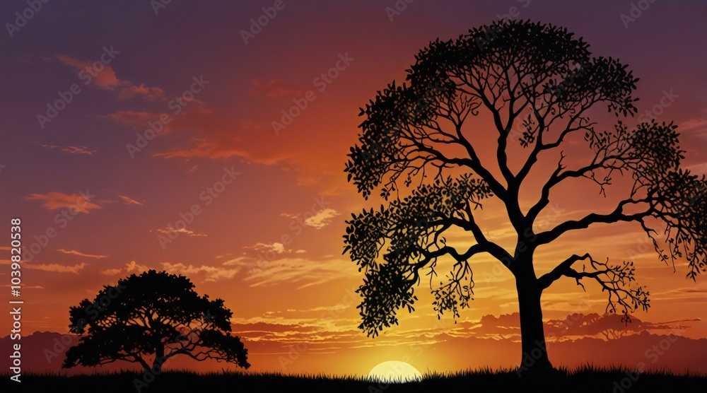 sunset in the serengeti sunset in the serengeti