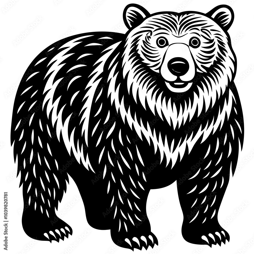 Fototapeta premium illustration of a bear