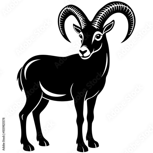 goat on white