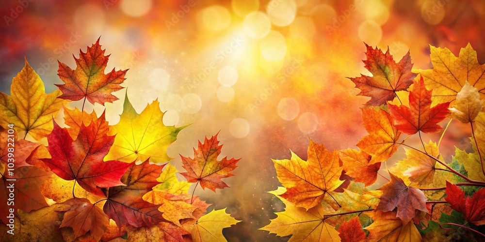 Fototapeta premium Autumn Leaf Double Exposure Photography for Seasonal Content and Custom Messages