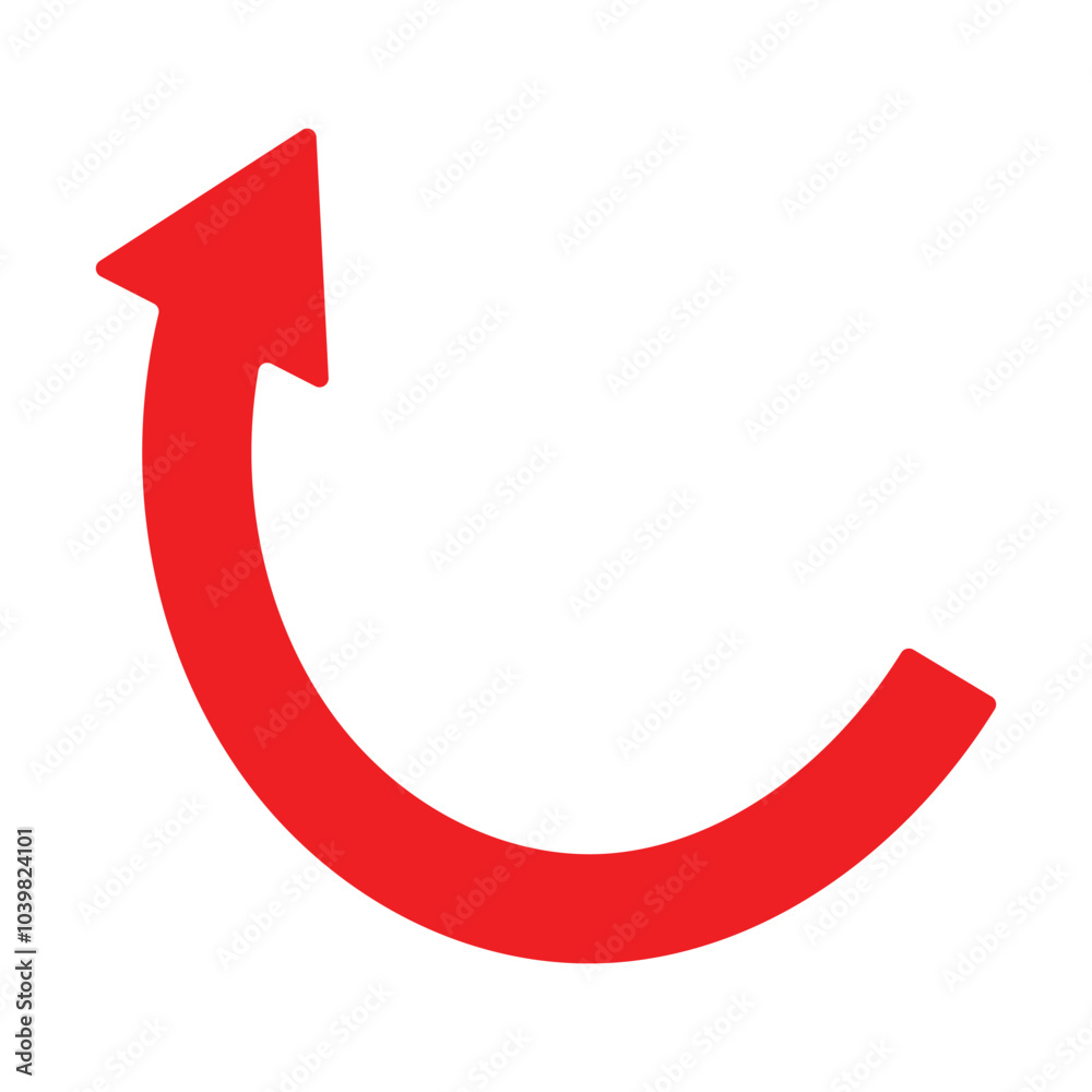 Growing business red arrow on white, Profit red arrow, Vector illustration. Business concept, growing chart. Concept of sales symbol icon.