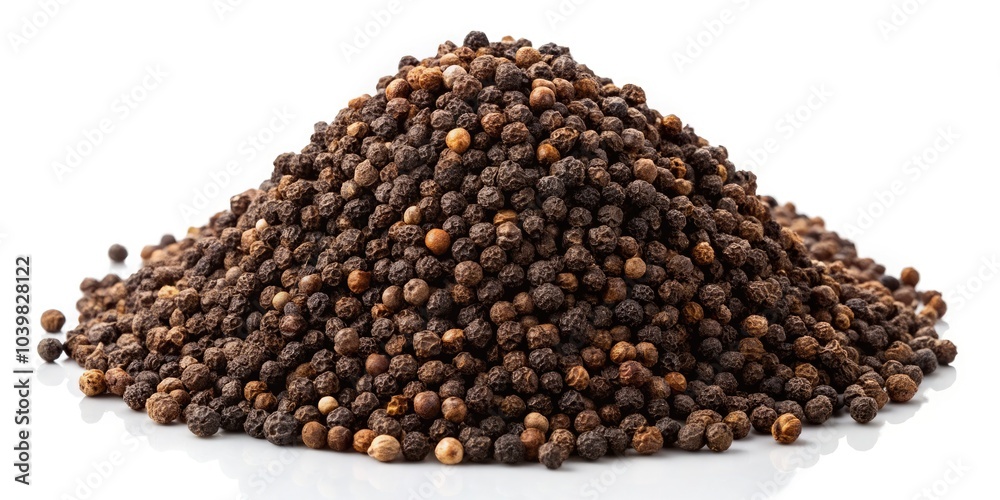 Minced Black Pepper Isolated on White Background, Ground Peppercorn Pile for Culinary Use, Spices and Seasoning, Food Photography, Natural Flavor Enhancer, Gourmet Ingredient, Top View Minced Black Pepper Isolated on White Background, Ground Peppercorn Pile for Culinary Use, Spices and Seasoning, Food Photography, Natural Flavor Enhancer, Gourmet Ingredient, Top View