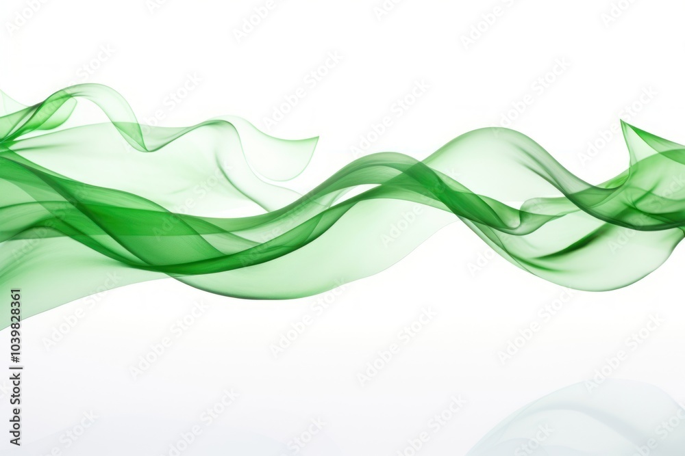 Green abstract flowing wave design Green abstract flowing wave design