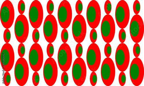 seamless pattern with circles, red abd green, multi layer circle pattern in Black repeat, replete pattern, endless fabric pattern, dot checkerboard design for fabric printing or wall, x’mas, christmas