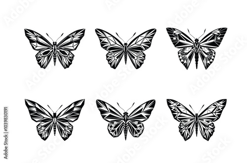Wallpaper Mural Butterfly Logo and Icon Set, A Beautiful Collection of Vector Silhouettes Torontodigital.ca