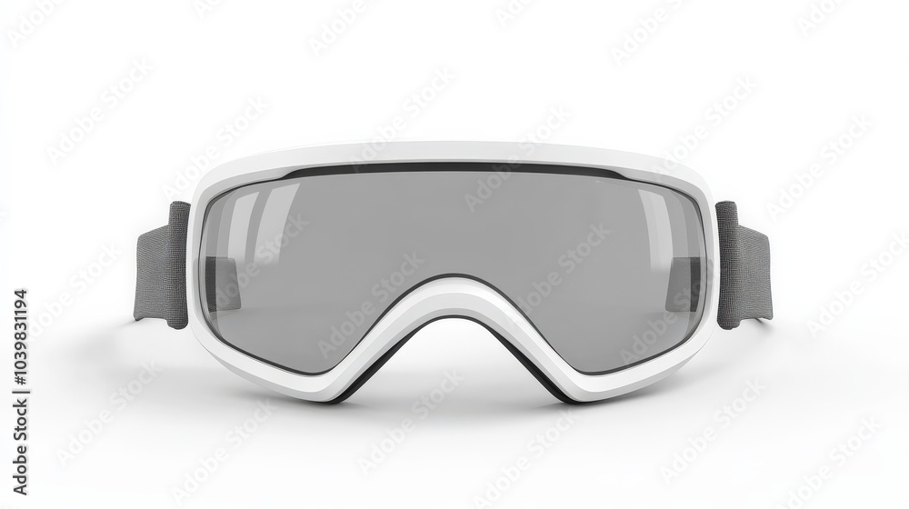 Ski Goggles. Essential Winter Sport Equipment. Isolated on White Background Ski Goggles. Essential Winter Sport Equipment. Isolated on White Background