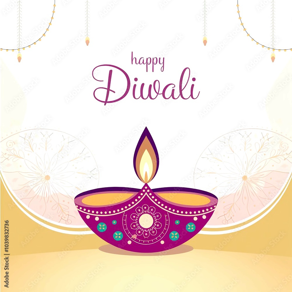 Obraz premium Diwali greeting background, Diwali lights background, Diwali holiday backdrop, Diwali traditional background, Diwali festive wallpaper, Diwali wishes background, Diwali rangoli background