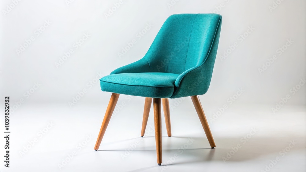 Photorealistic Rendering of a Turquoise Fabric Chair with Wooden Legs - Stylish Home Decor, Modern Furniture Design, Interior Design Inspiration, Minimalist Aesthetic, Cozy Living Space Photorealistic Rendering of a Turquoise Fabric Chair with Wooden Legs - Stylish Home Decor, Modern Furniture Design, Interior Design Inspiration, Minimalist Aesthetic, Cozy Living Space