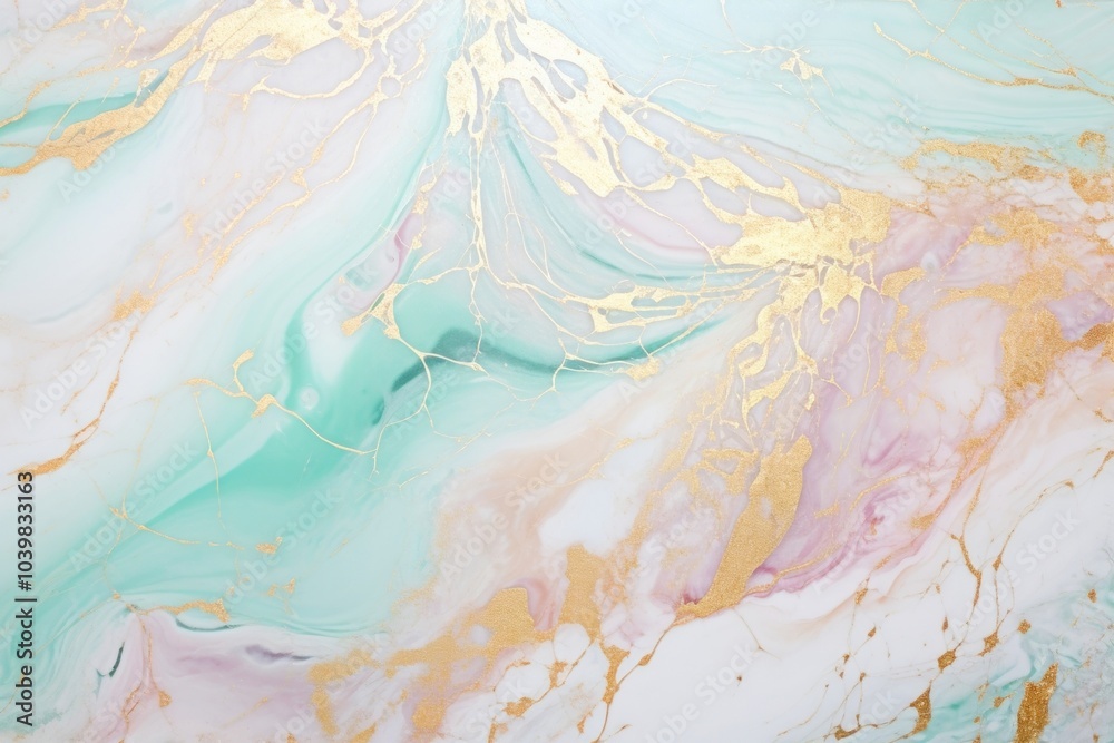 Pastel holographic color with gold glitter painting marble line. Pastel holographic color with gold glitter painting marble line.