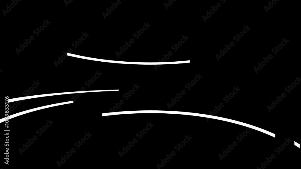 Strips line animation on black background. line moving animation Strips line animation on black background. line moving animation