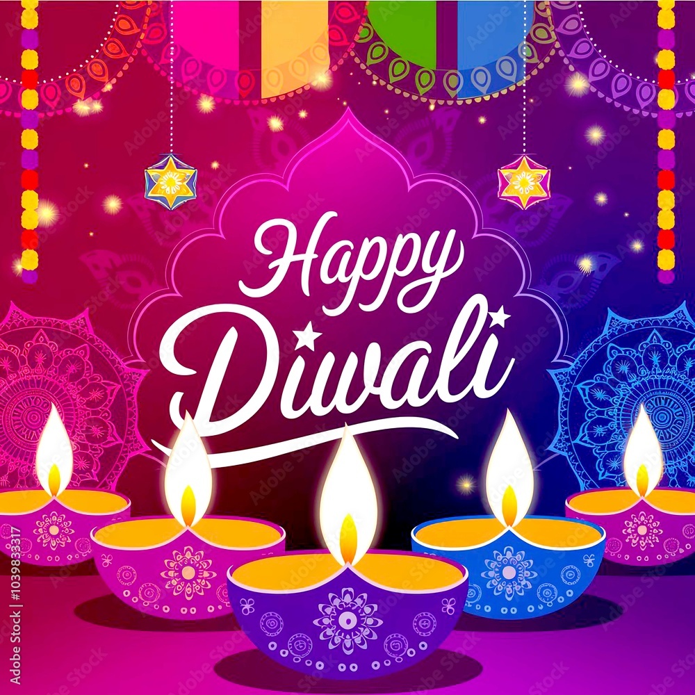 Naklejka premium Diwali greeting background, Diwali lights background, Diwali holiday backdrop, Diwali traditional background, Diwali festive wallpaper, Diwali wishes background, Diwali rangoli background