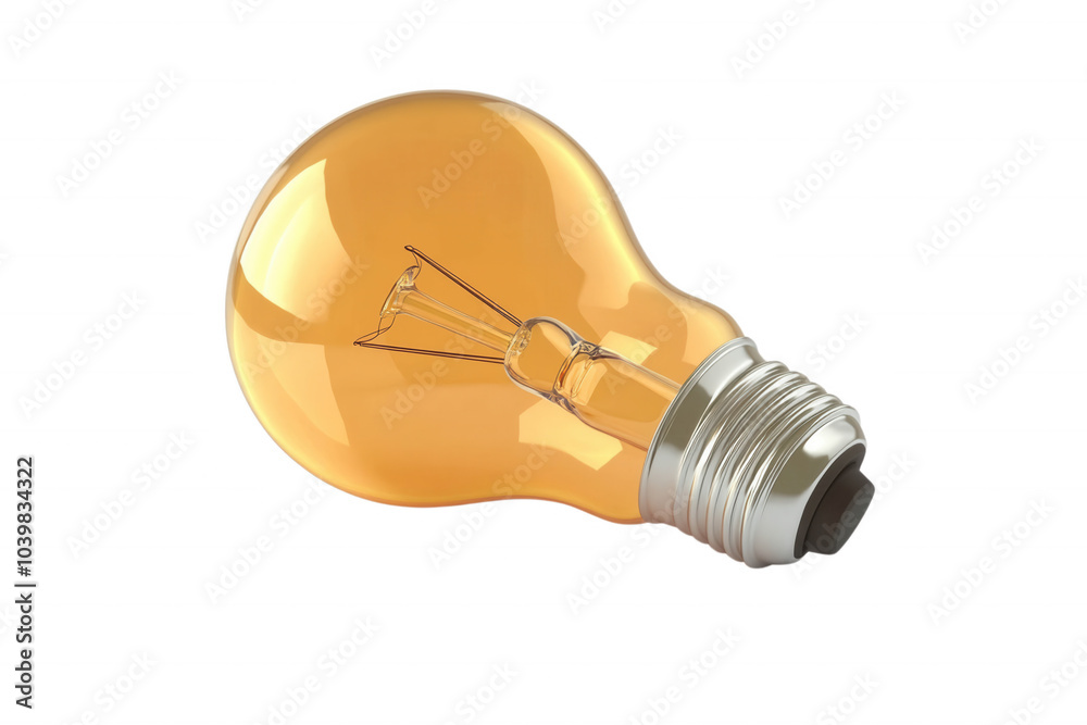 A glowing light bulb, symbolizing innovation and creativity, isolated on transparent or white background A glowing light bulb, symbolizing innovation and creativity, isolated on transparent or white background