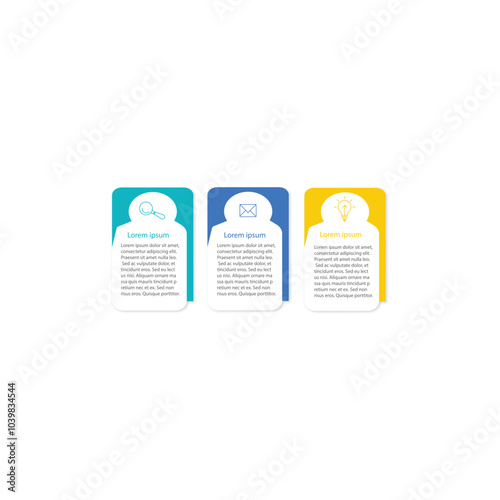 Design template infographic vector element with 3 step process or option suitable for web