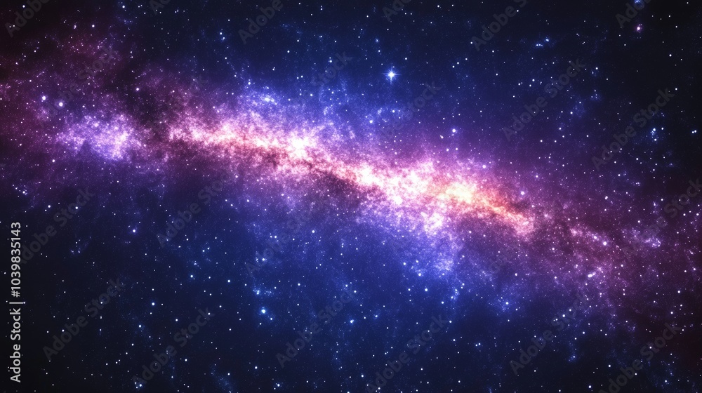 Fototapeta premium Cosmic Nebula Galaxy Space Background with Stars