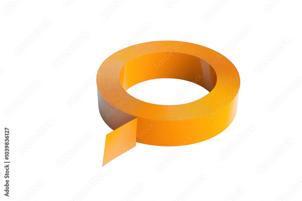 Yellow adhesive tape roll, isolated on transparent or white background Yellow adhesive tape roll, isolated on transparent or white background