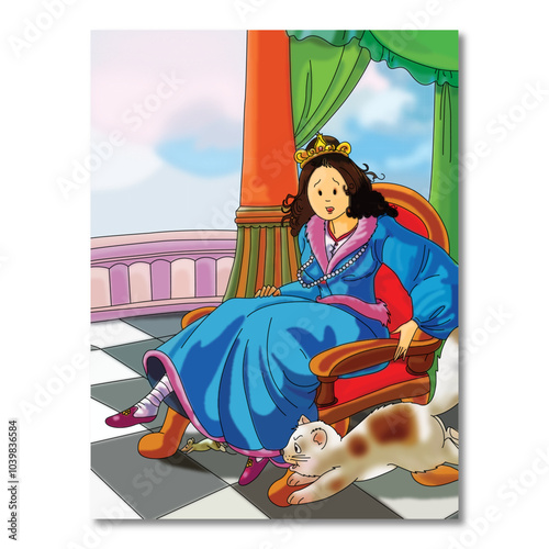 Pussy cat Nursery rhyme Illustration