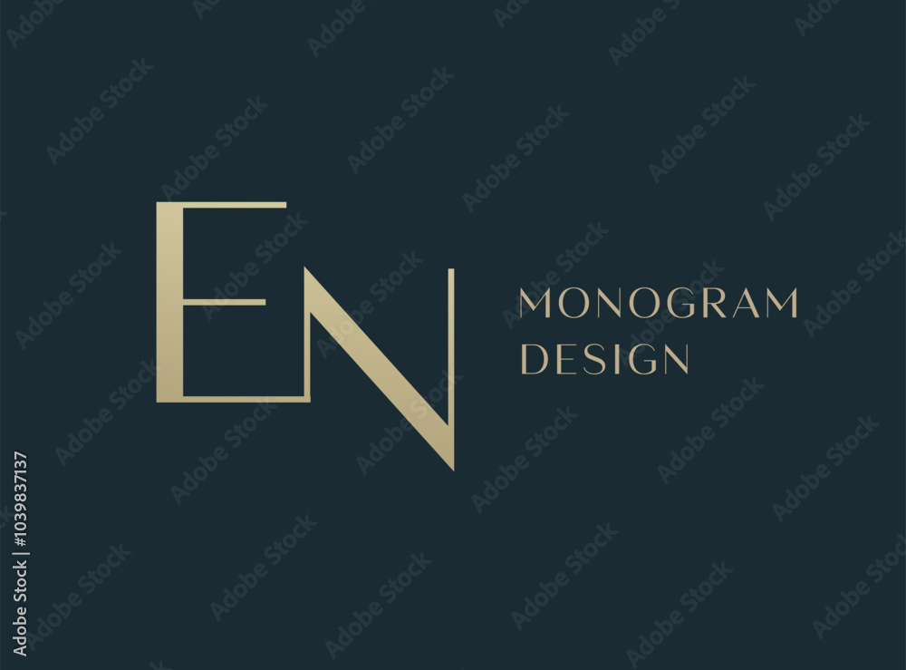 EN letter logo icon design. Classic style luxury initials monogram. EN letter logo icon design. Classic style luxury initials monogram.
