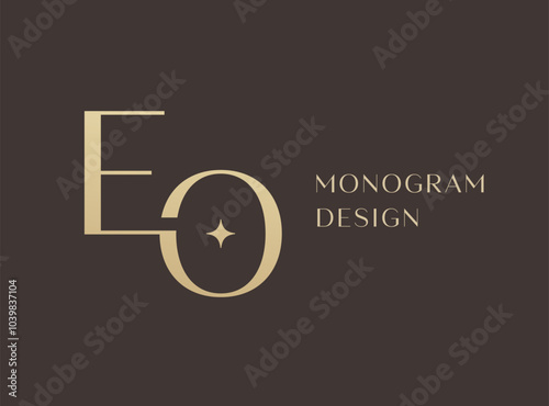 EO letter logo icon design. Classic style luxury initials monogram.