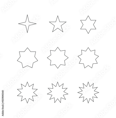 Star shape  icon set