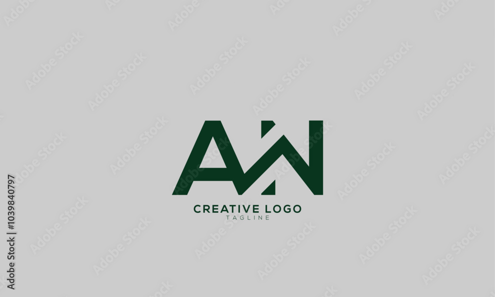 AN Abstract initial monogram letter alphabet logo design AN Abstract initial monogram letter alphabet logo design