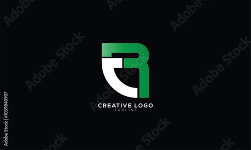 CR RC Abstract initial monogram letter alphabet logo design