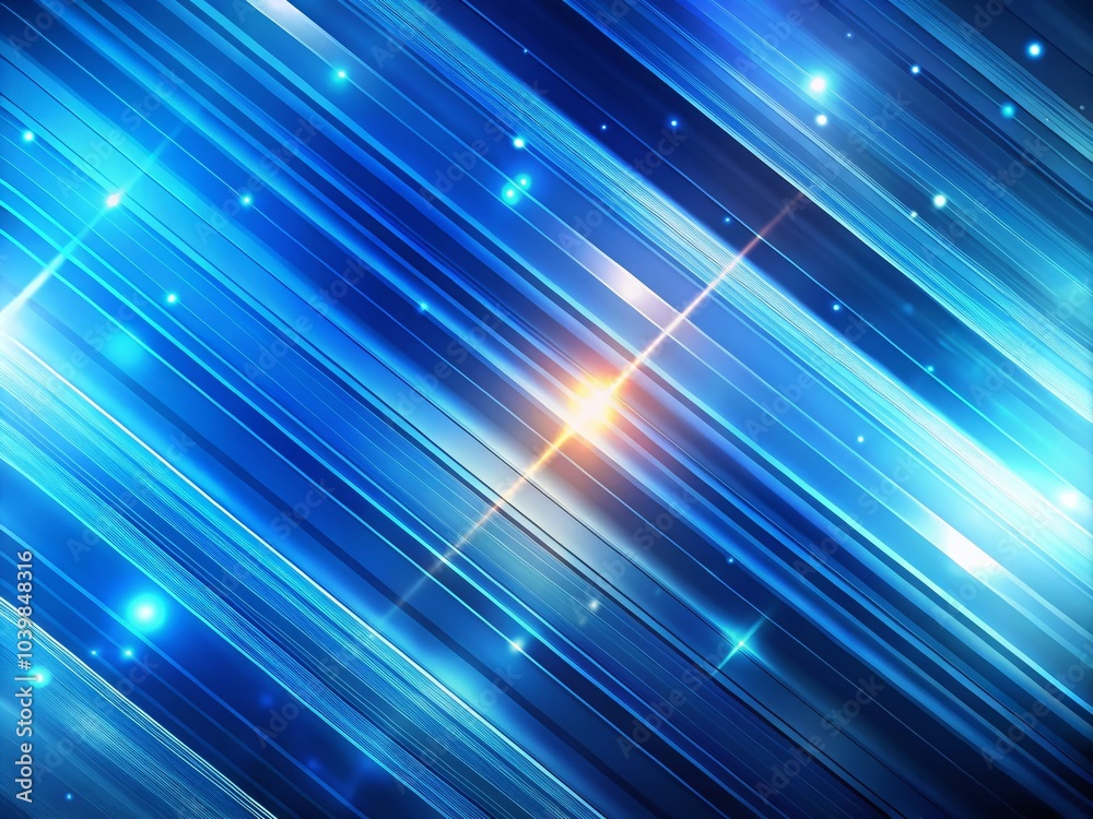 Fototapeta premium Blue Abstract Background with Diagonal Lights for Modern Design and Presentations