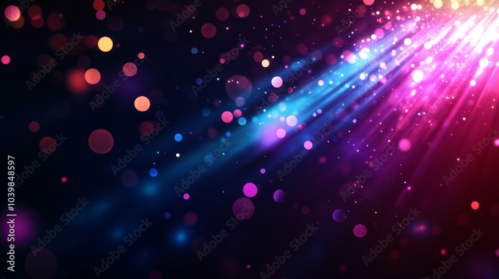 Fototapeta premium Soft-focus abstract light burst, bokeh in close-up, blurred glowing textures, dreamlike glowing composition