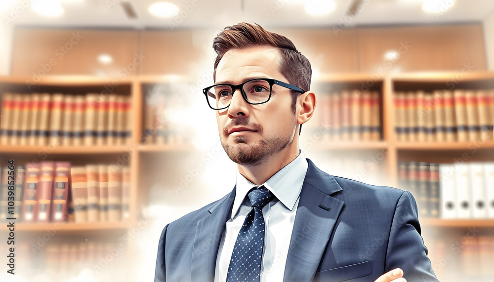 Businessman person legal lawyer at a law firm isolated with white highlights, png Businessman person legal lawyer at a law firm isolated with white highlights, png