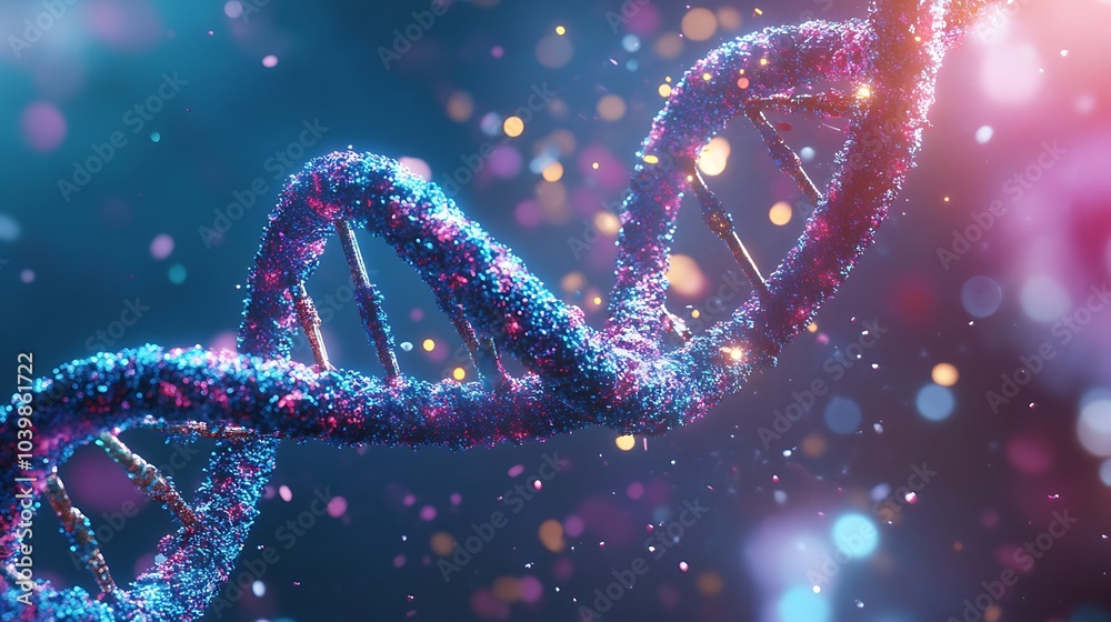 Glowing DNA Double Helix Abstract Glowing DNA Double Helix Abstract