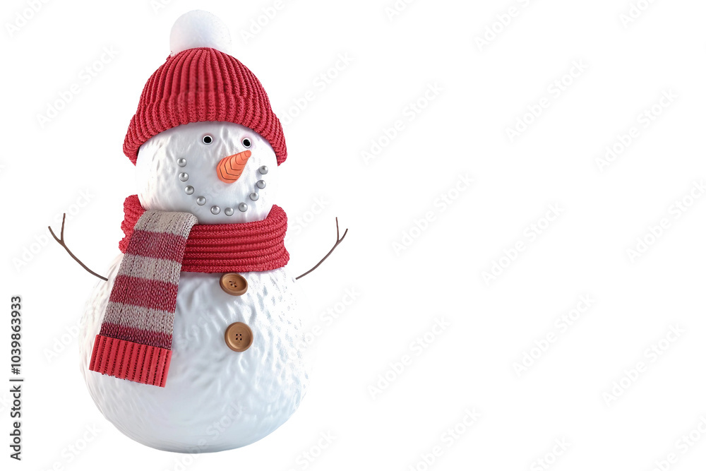Classic snowman imagery: an iconic concept for a warm and inviting Christmas card isolated on transparent background Classic snowman imagery: an iconic concept for a warm and inviting Christmas card isolated on transparent background
