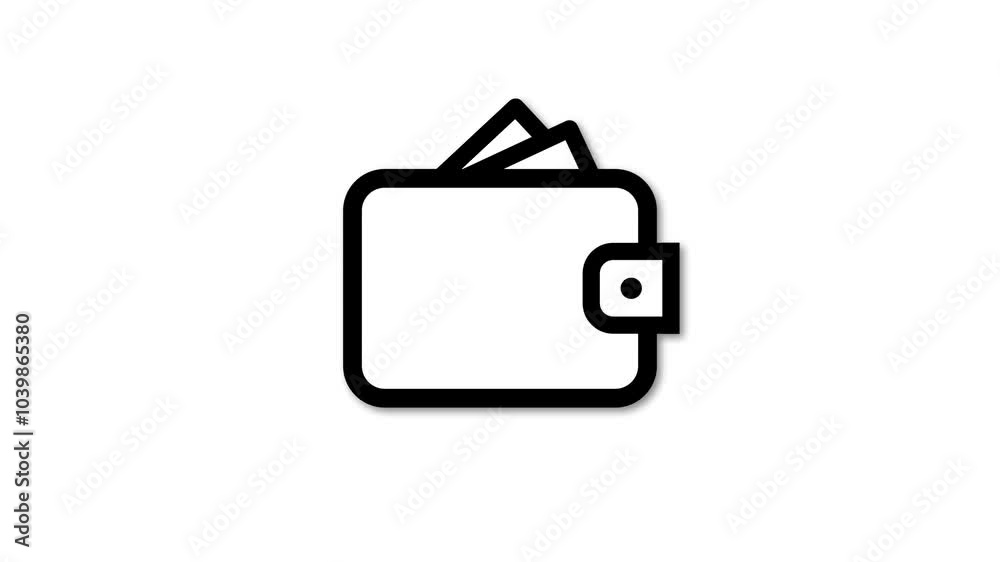 Wallet Icon, Money beg icon. money beg with money . simple design logotype background. Wallet Icon, Money beg icon. money beg with money . simple design logotype background.