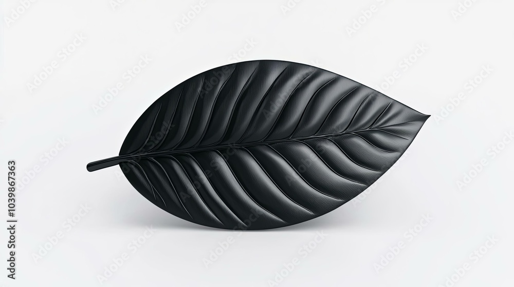 Elegant Black Leaf Design: Modern Botanical Art for Minimalist Spaces Elegant Black Leaf Design: Modern Botanical Art for Minimalist Spaces