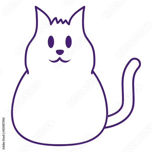 Adorable Cool Cat Looks Happy Sweet Little Smile Face Kitten Pet Design Funny Cool Cartoon Cute Cats Lovers Comic Fun Love Kittens Adorable Feline Like Playful Kitties Fur Baby Illustration Paw Owners