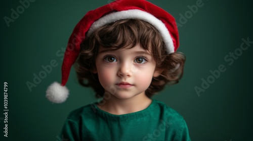 Cute child as a Christmas elf